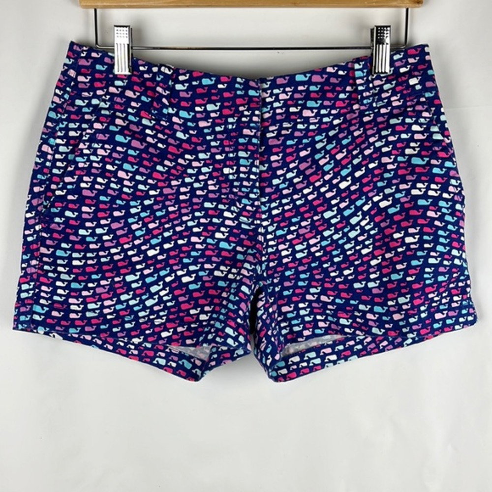 Vineyard Vine All‎ Over Print Wales Pink Blue White Women's Shorts Size 4